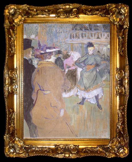 framed  Henri de toulouse-lautrec Pa Moulin Rouge Kadrilj borjar, ta009-2